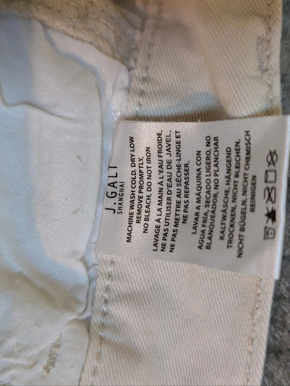 Women's J Gault Casual Straight-Leg Painter Pants in Cream Size Small